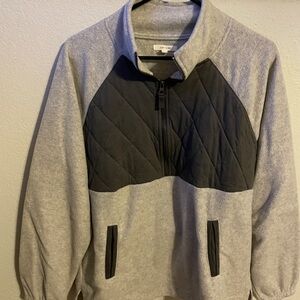Maurices Gray and Black Zip-Up Sweater